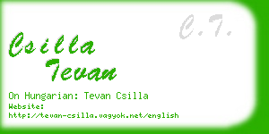 csilla tevan business card